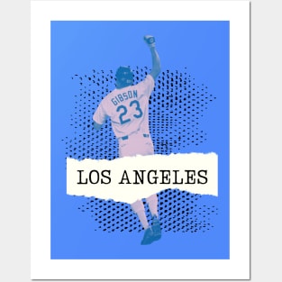 Kirk Gibson Los Angeles Baseball Minimalist Posters and Art